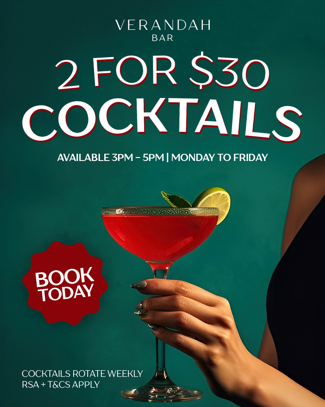Cocktails deal Sydney CBD